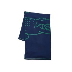 Lacoste Home Navy Vintage-Like Croc Throw, 50" x 70"